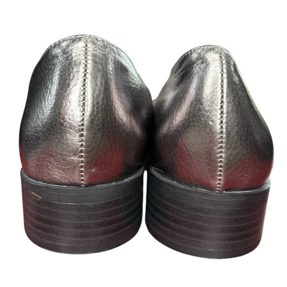 REACTION Kennith Cole Jet Forward Metallic Heeled Tassel Loafers, Womens Size 9 - Picture 4 of 9